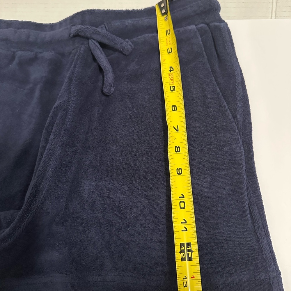 Kensington Navy Blue Towel Terry Long Sleeve sweatshirt and shorts set - Picture 13 of 14